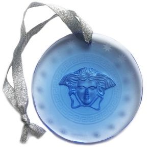 Rosenthal Versace Medusa Head Ornament Blue Crystal Home Decor